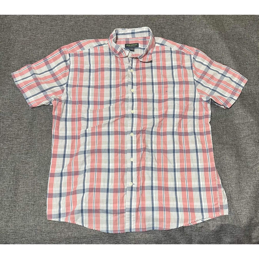 John Bartlett Consensus Men's XL Plaid Short Sleeve Shirt‎